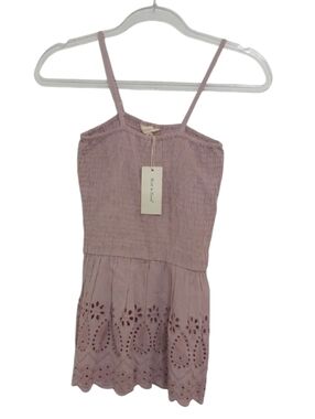 Sim & Sam Lilac Mauve Eyelet Top Adjustable Straps Size Small NEW